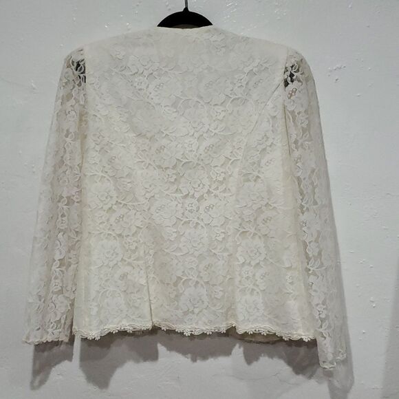 Vintage NWT Barbara Chodos for Michael Marcella 2 Piece Dress & Jacket in Cream - Picture 9 of 15